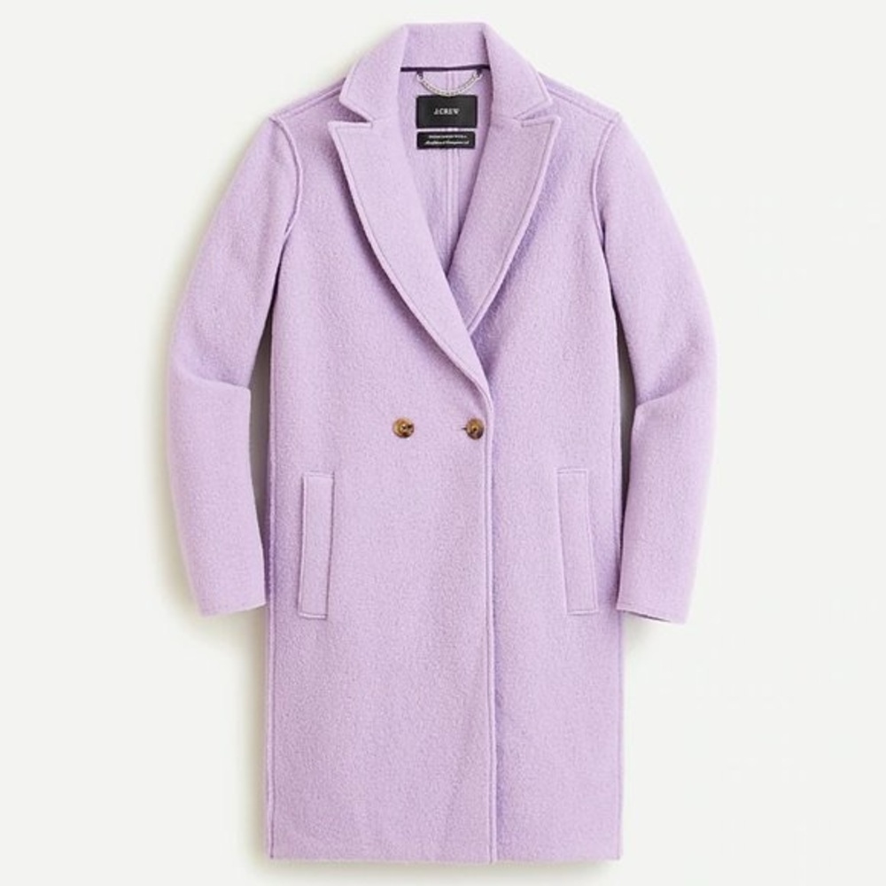J. Crew Women's Daphne Topcoat Soft Purple Size 00